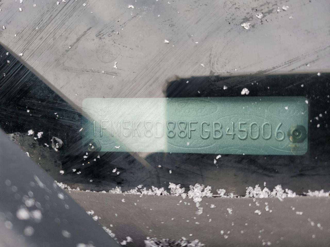 2015 Ford Explorer VIN 1FM5K8D88FGB45006 Copart auction photo, side damage thumbnail 13