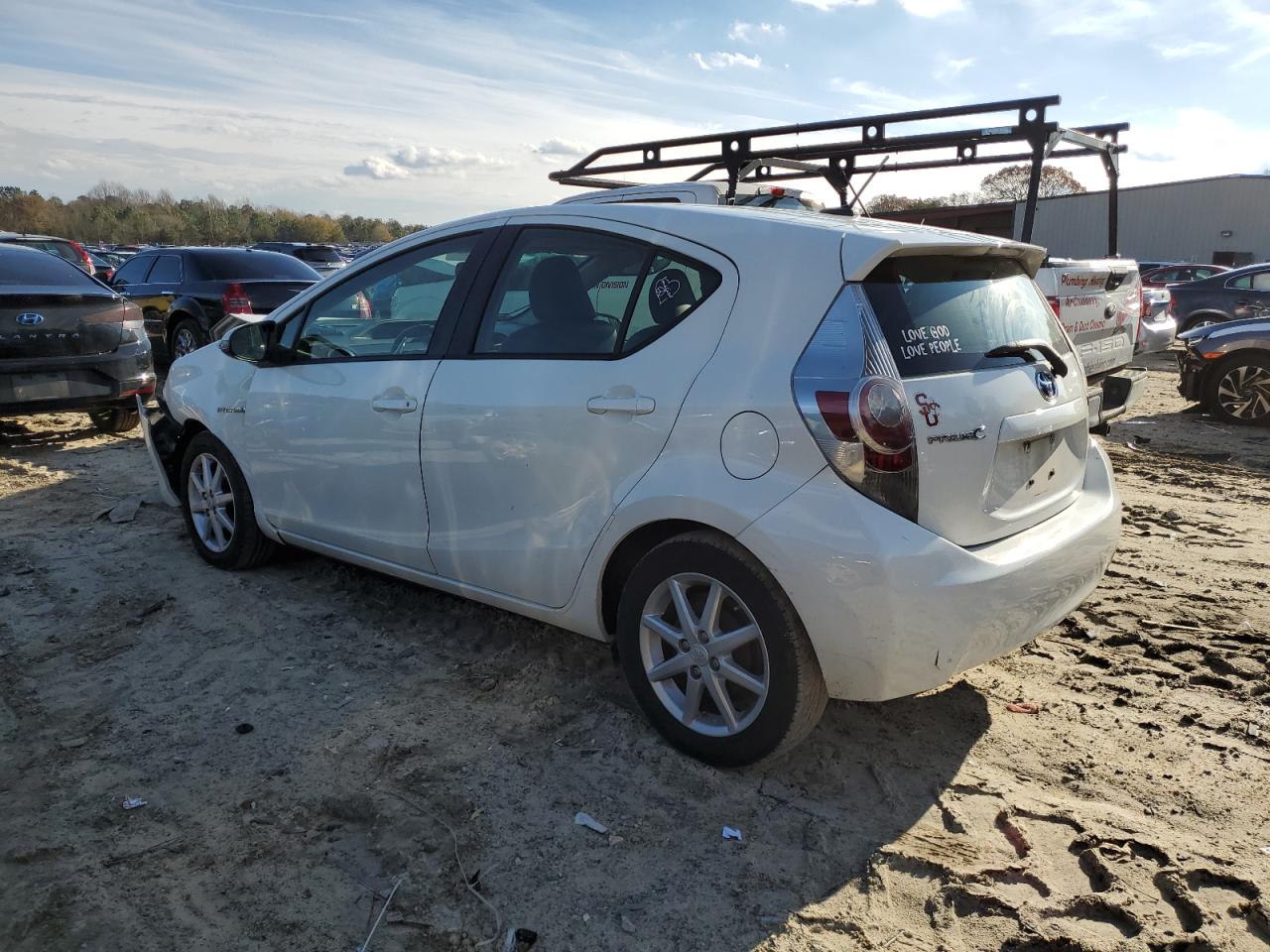 2014 Toyota Prius VIN JTDKDTB30E1069732 Copart auction photo, front end / all over damage thumbnail 2