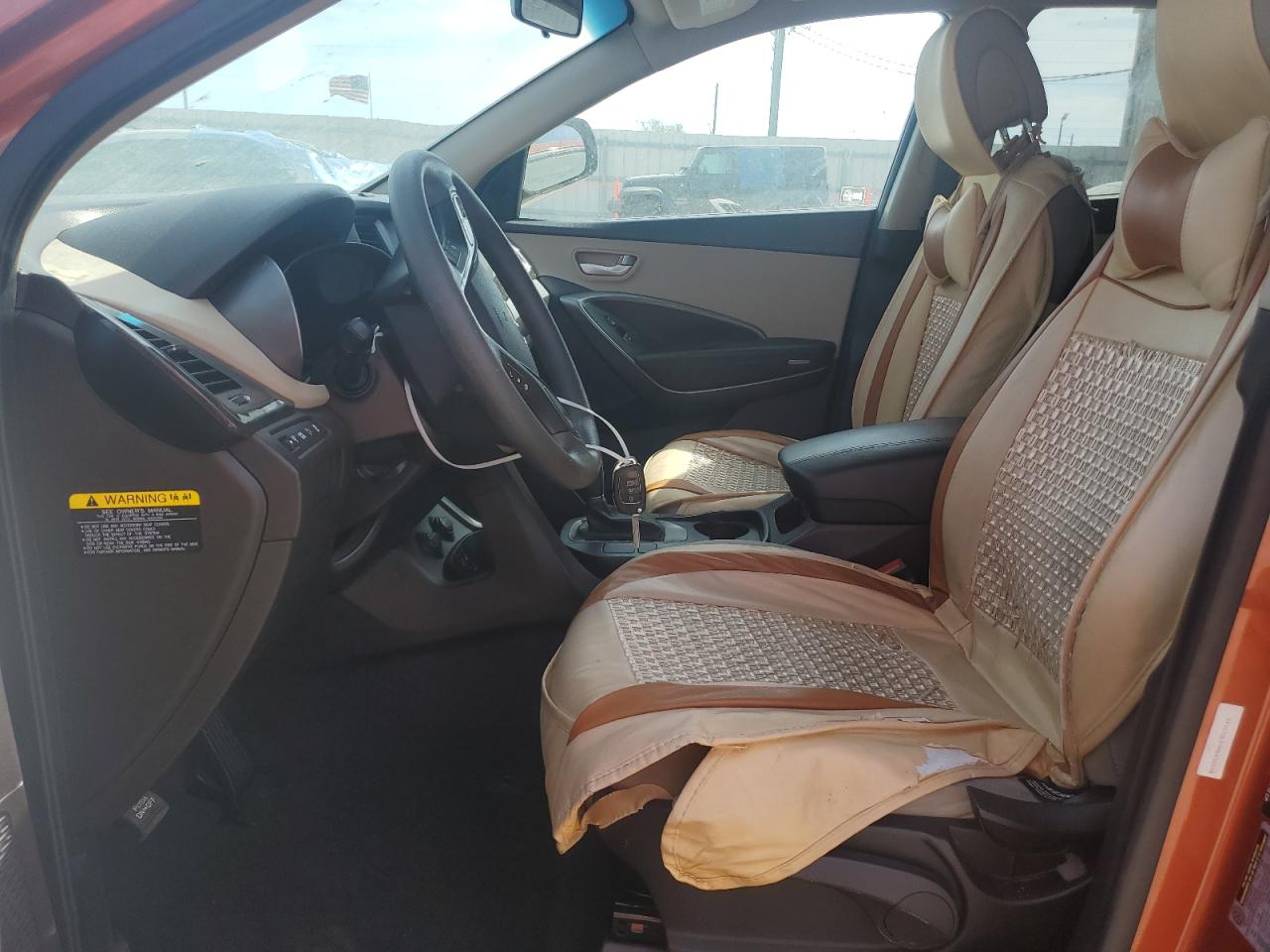 2017 Hyundai Santa Fe VIN 5XYZT3LB9HG436834 Copart auction photo, side / front end damage thumbnail 7