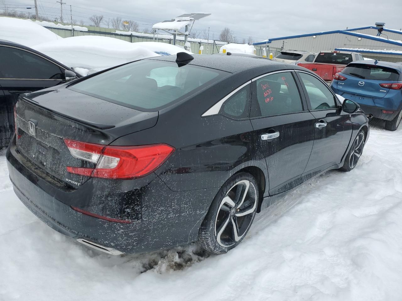 2018 Honda Accord VIN 1HGCV1F39JA219896 Copart auction photo, front end / top/roof damage thumbnail 3
