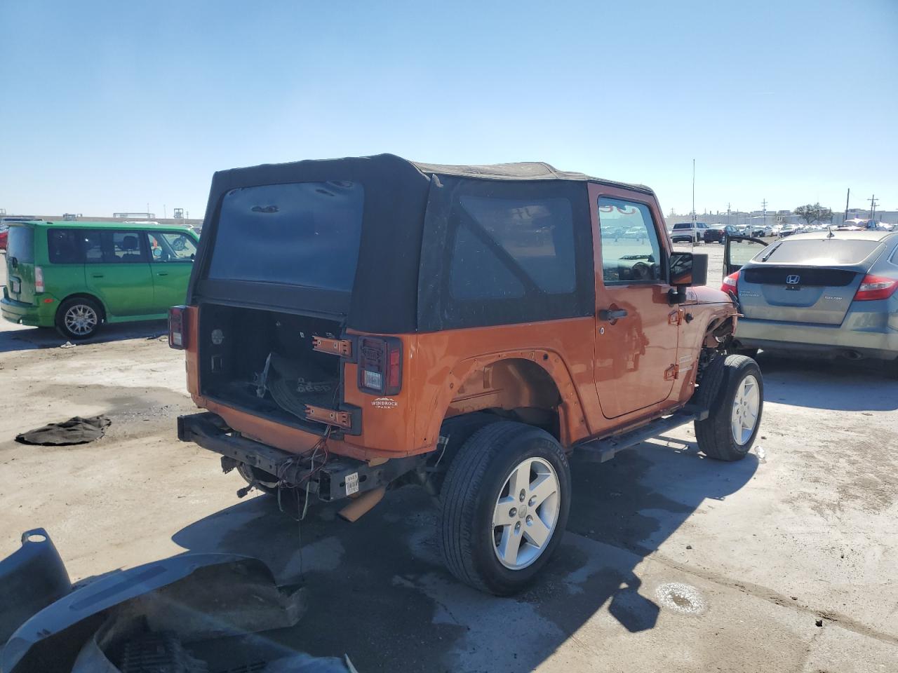 2011 Jeep Wrangler VIN 1J4AA2D17BL529442 Copart auction photo, rear end damage thumbnail 3