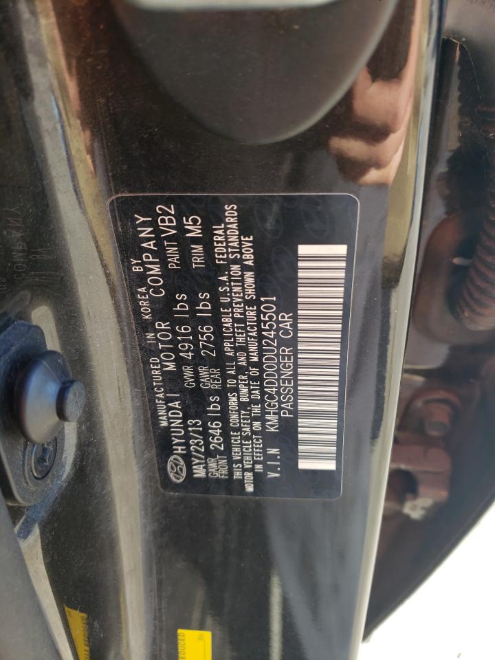 2013 Hyundai Genesis VIN KMHGC4DD0DU245501 Copart auction photo, rear end / side damage thumbnail 12