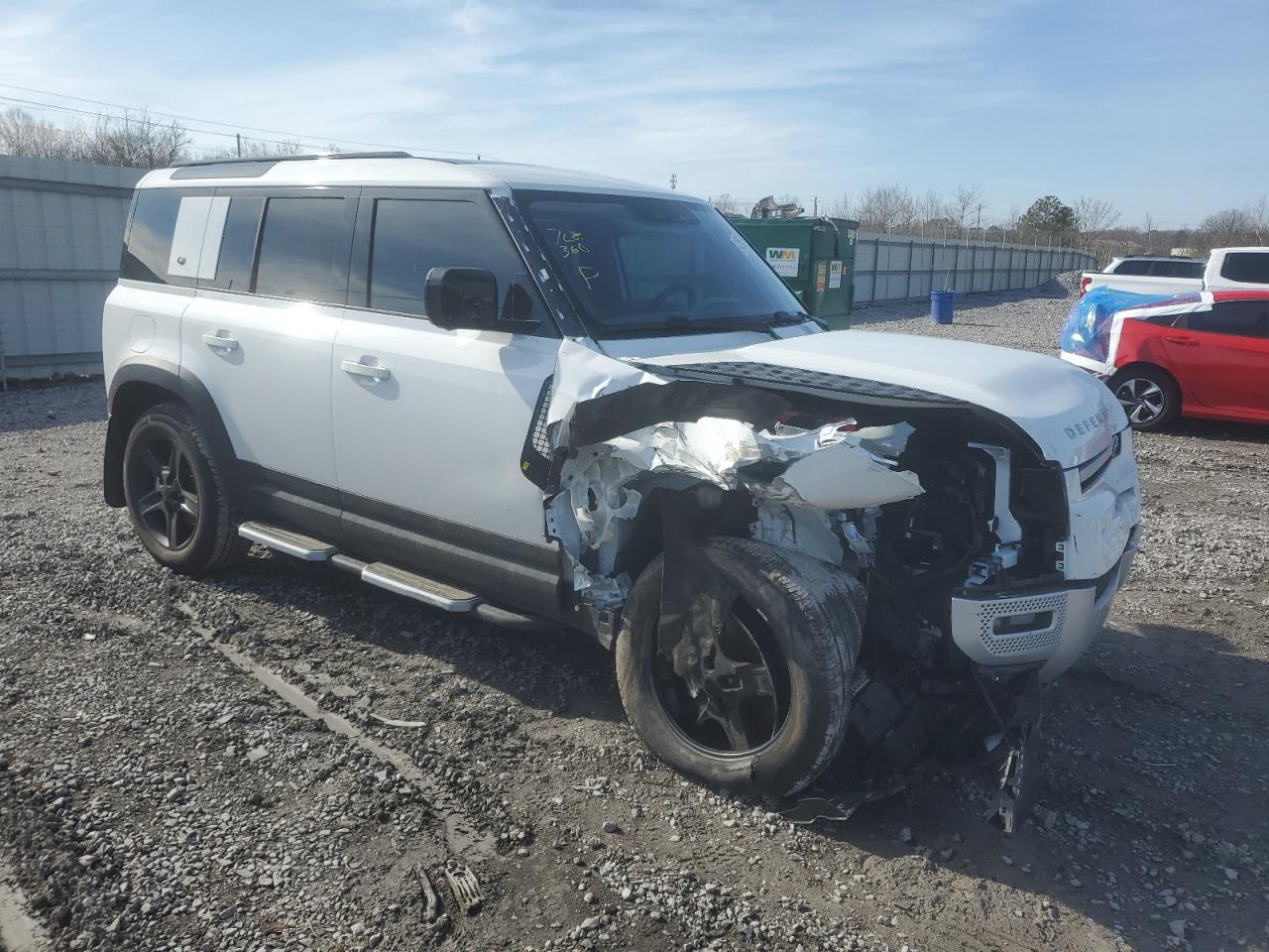 2021 Land Rover Defender VIN SALEP7RU4M2060706 Copart auction photo, front end damage thumbnail 4