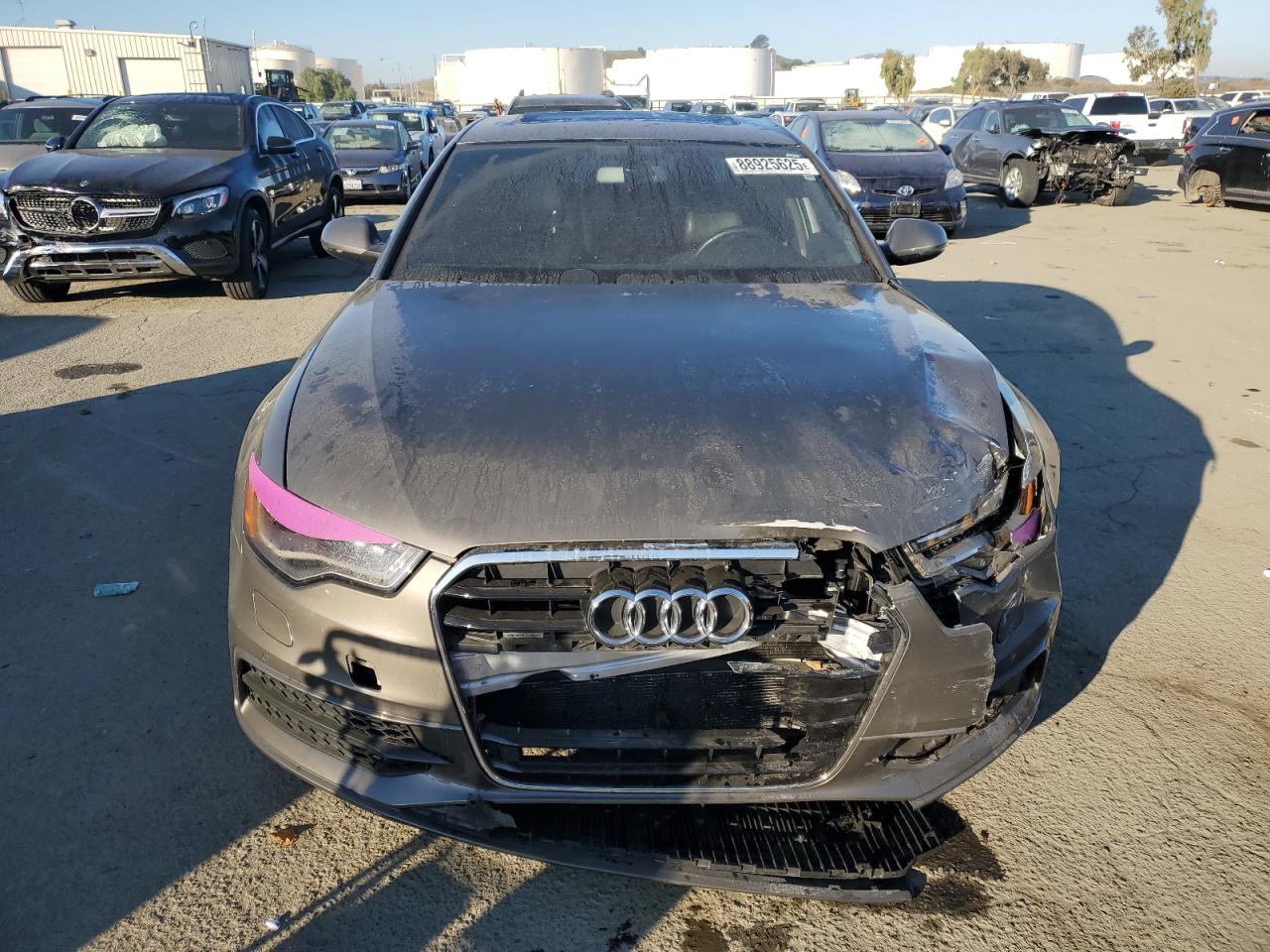 2014 Audi A6 VIN WAUHGAFC6EN032111 Copart auction photo, front end / undercarriage damage thumbnail 5