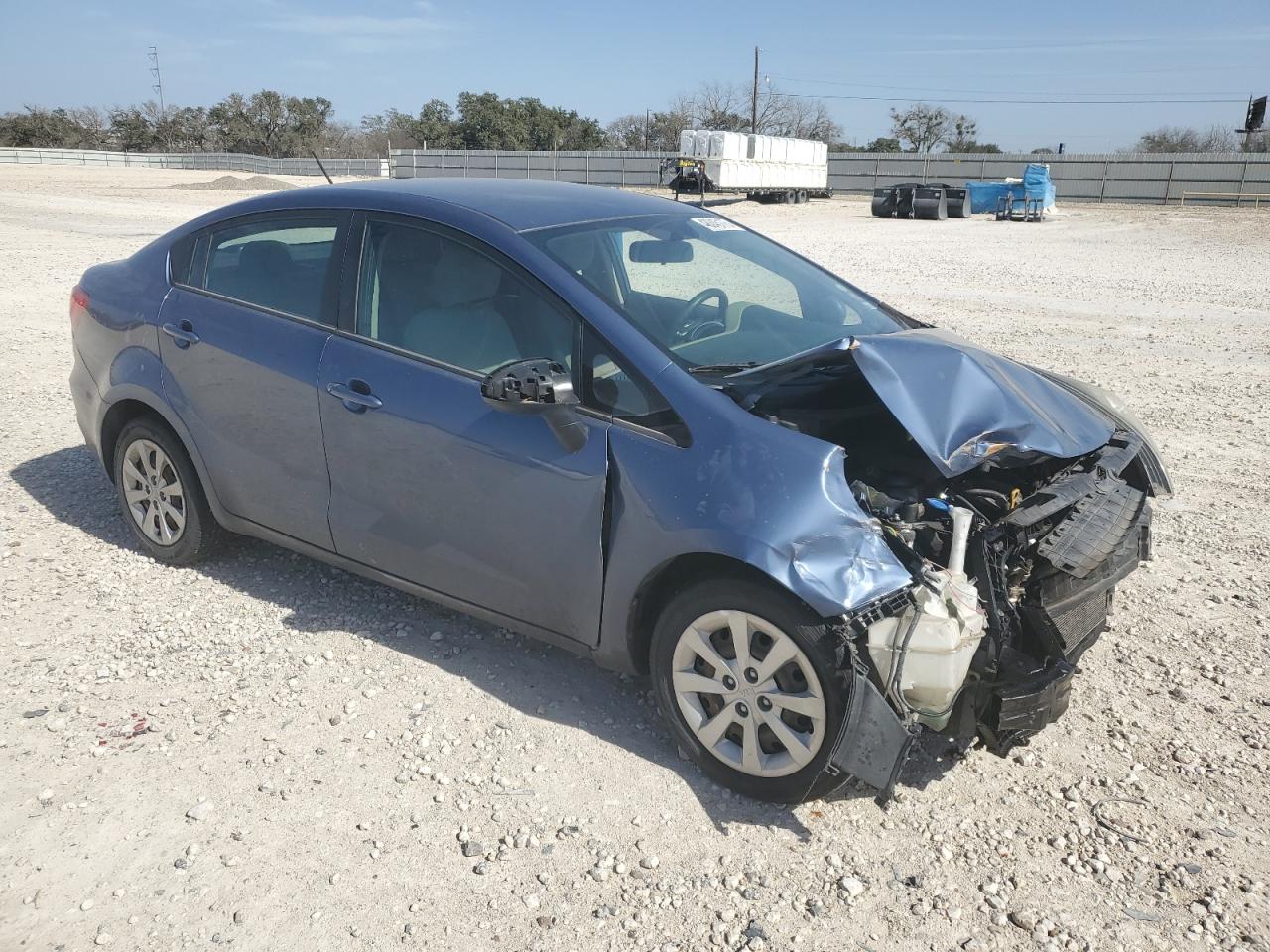 2016 KIA Rio VIN KNADM4A37G6646906 Copart auction photo, front end / side damage thumbnail 4