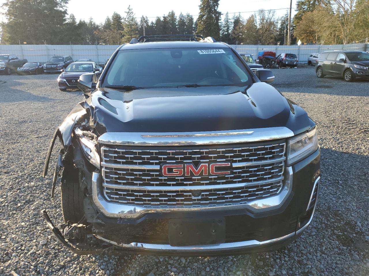 2021 GMC Acadia VIN 1GKKNXLSXMZ229453 Copart auction photo, front end / side damage thumbnail 5