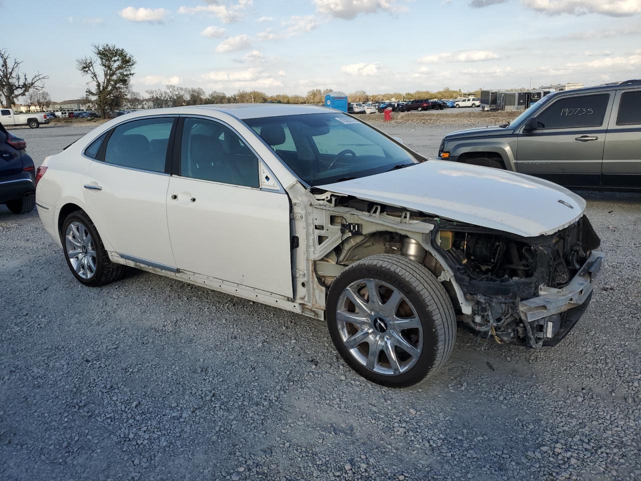 2013 Hyundai Equus VIN KMHGH4JH1DU066571 Copart auction photo, front end damage thumbnail 4