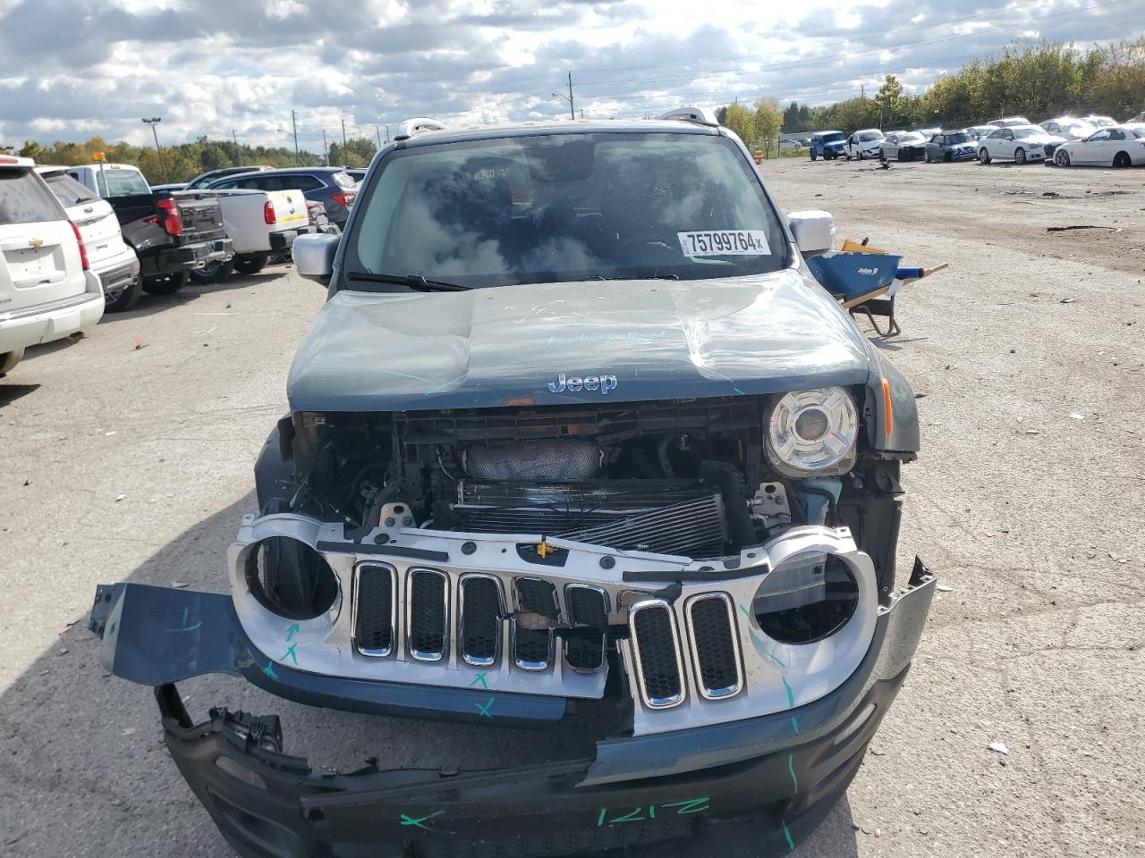 2017 Jeep Renegade VIN ZACCJADB1HPF71997 Copart auction photo, front end / minor dent/scratches damage thumbnail 5