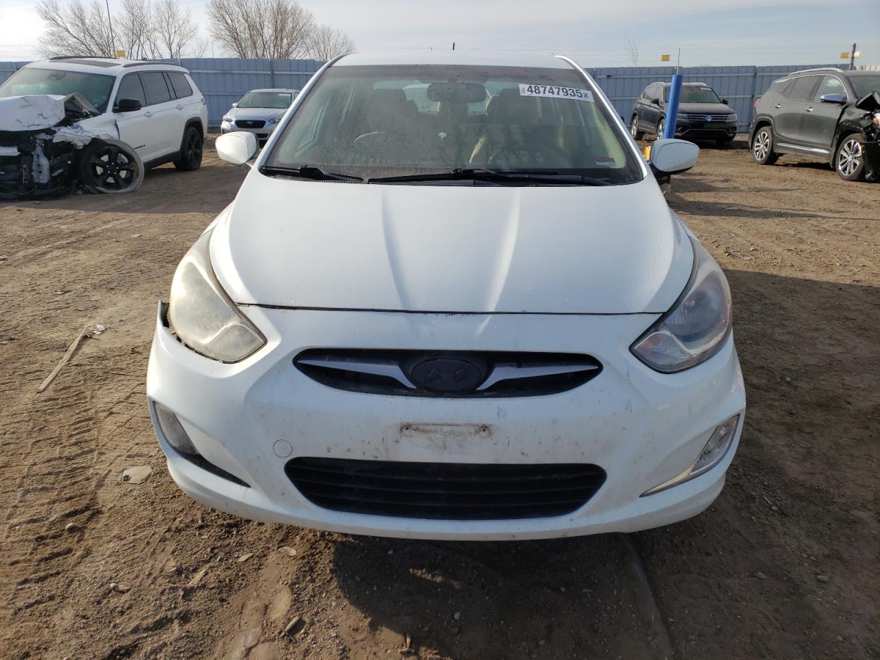 2013 Hyundai Accent VIN KMHCU4AE0DU434187 Copart auction photo, front end / rear end damage thumbnail 5