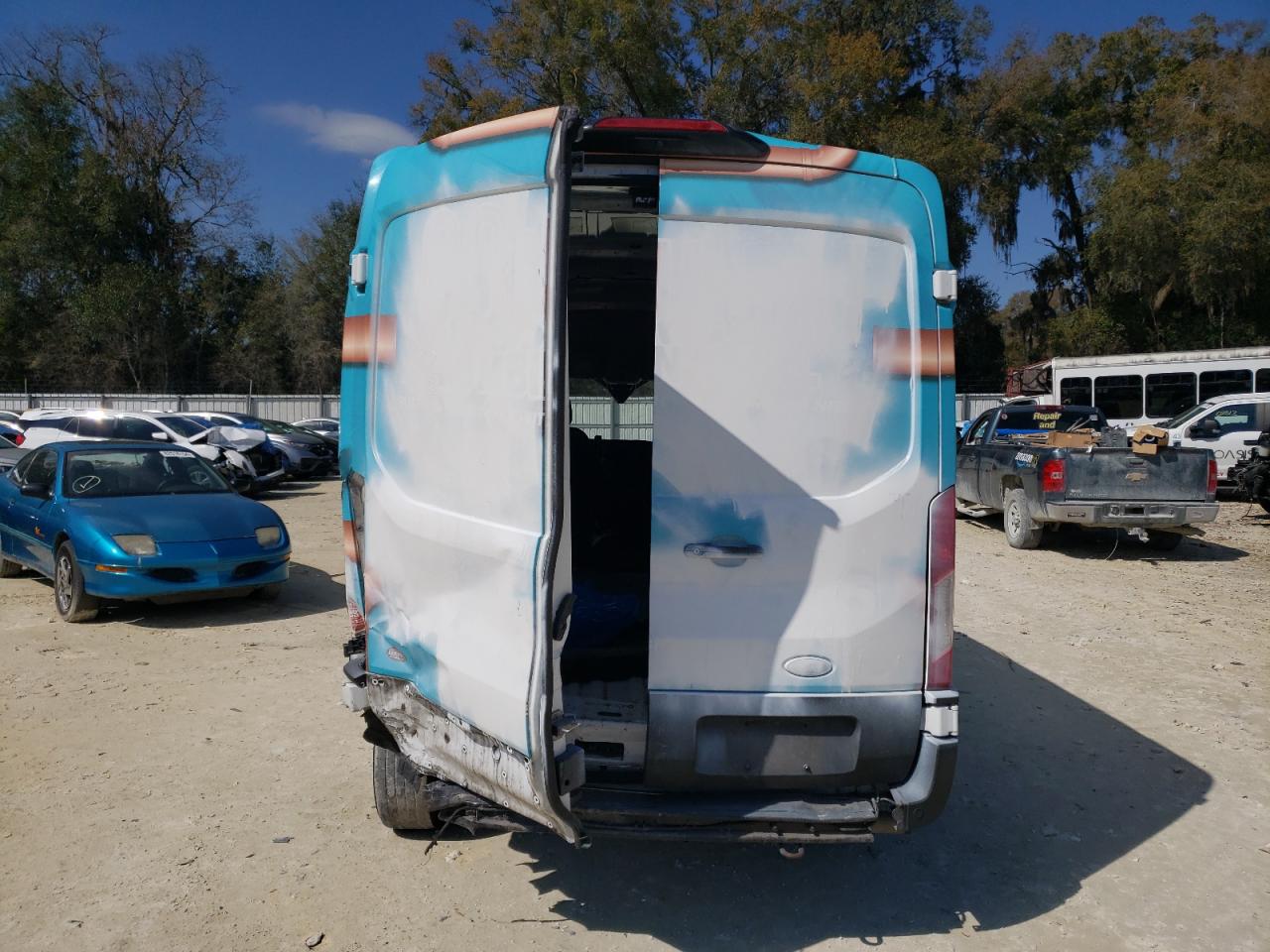 2021 Ford Transit VIN 1FTBR1C84MKA86168 Copart auction photo, rear end damage thumbnail 6