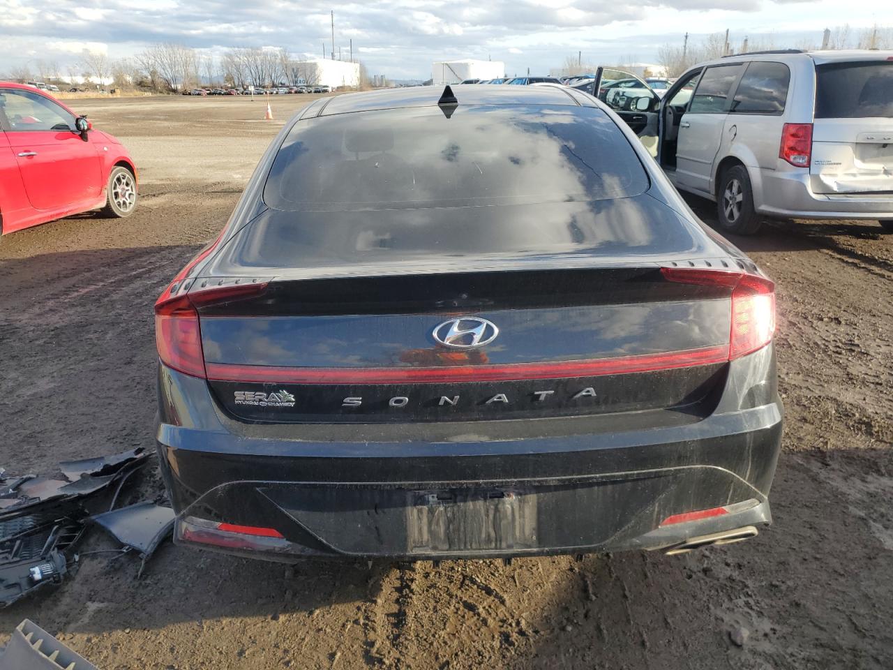 2020 Hyundai Sonata VIN 5NPEJ4J27LH015371 Copart auction photo, front end / side damage thumbnail 6