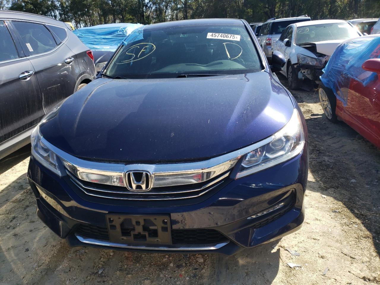 2017 Honda Accord VIN 1HGCR2F54HA154994 Copart auction photo, side / front end damage thumbnail 5