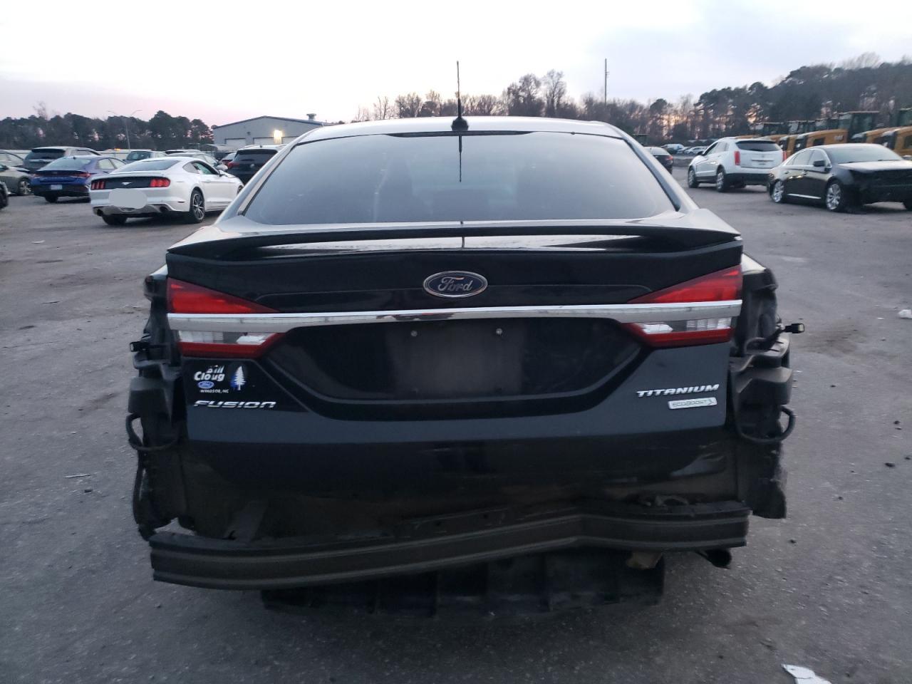 2017 Ford Fusion VIN 3FA6P0K92HR183999 Copart auction photo, rear end / frame damage damage thumbnail 6
