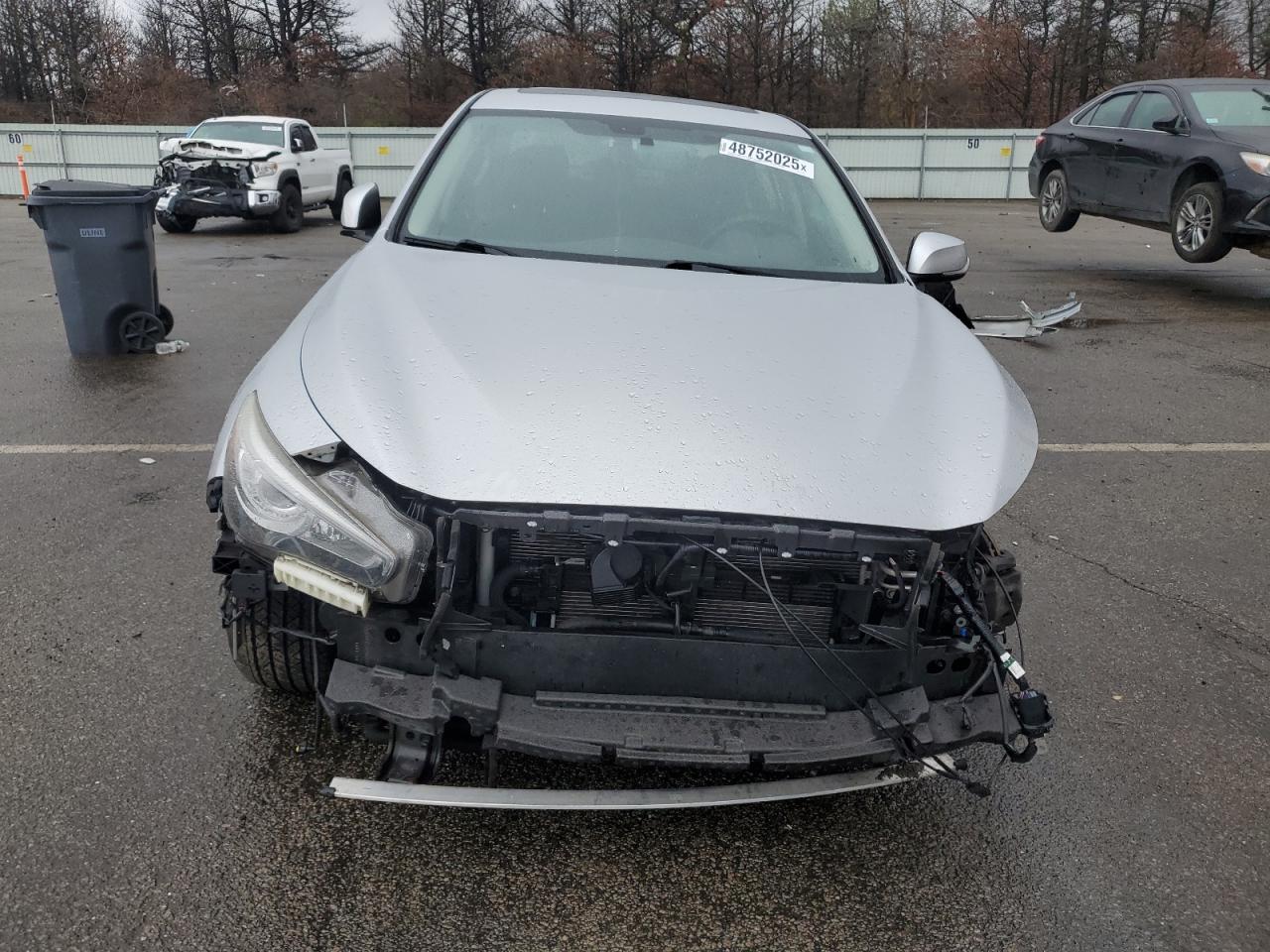2018 Infiniti Q50 VIN JN1EV7ARXJM611700 Copart auction photo, front end damage thumbnail 5