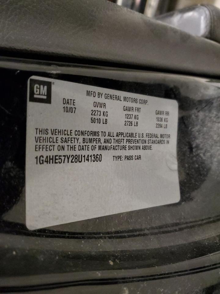 2008 Buick Lucerne VIN 1G4HE57Y28U141360 Copart auction photo, front end damage thumbnail 12