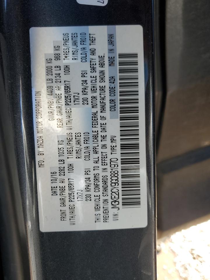 2016 Mazda CX-5 VIN JM3KE2CY9G0881970 Copart auction photo, front end damage thumbnail 13