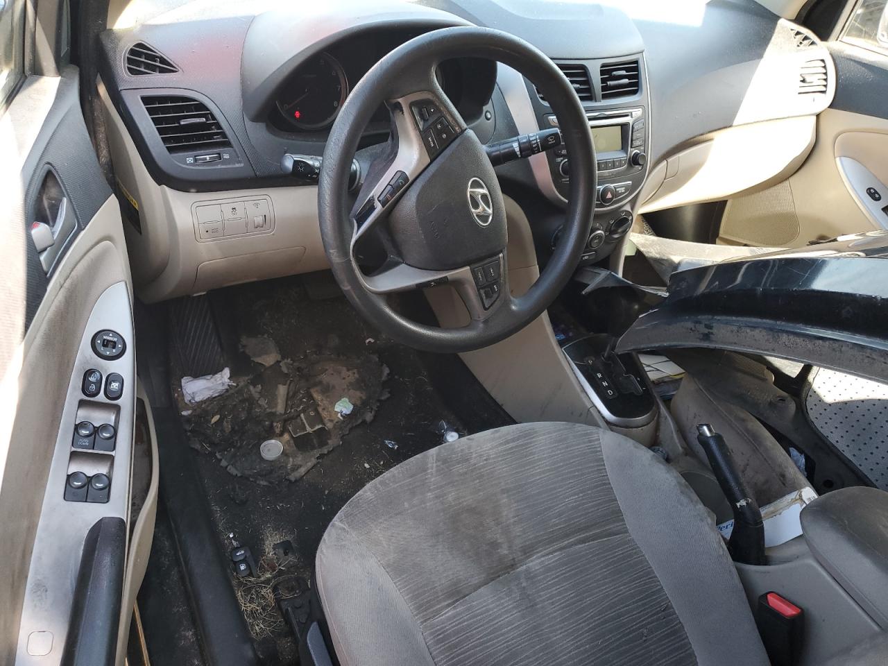 2017 Hyundai Accent VIN KMHCT4AE1HU353837 Copart auction photo, side damage thumbnail 8