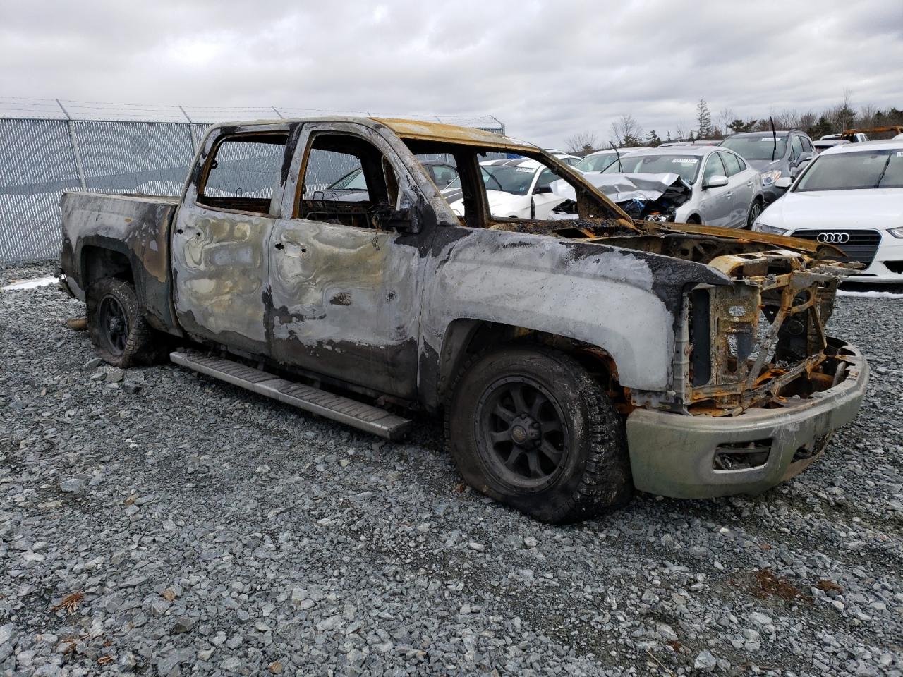2015 Chevrolet Silverado VIN 3GCUKSEC4FG161207 Copart auction photo, burn damage thumbnail 4