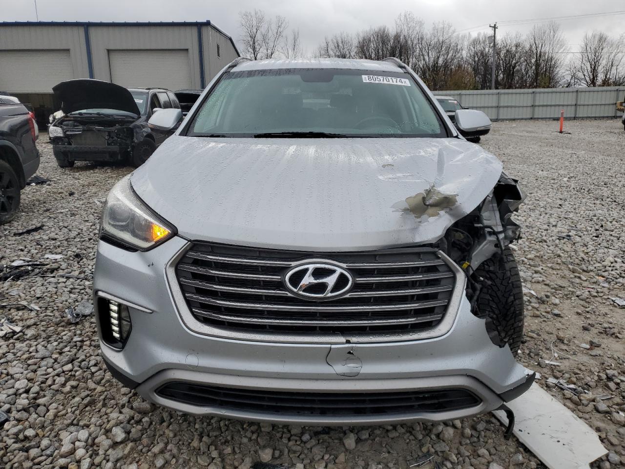 2019 Hyundai Santa Fe VIN KM8SN4HF1KU299483 Copart auction photo, front end damage thumbnail 5