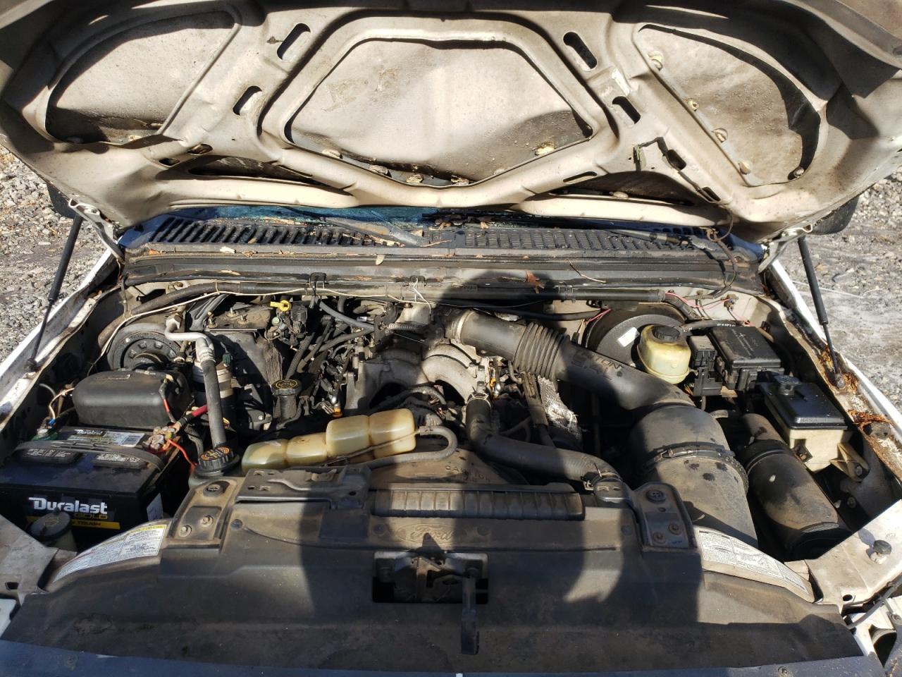 1999 Ford F350 VIN 1FDWF36L5XED86242 Copart auction photo, top/roof damage thumbnail 11