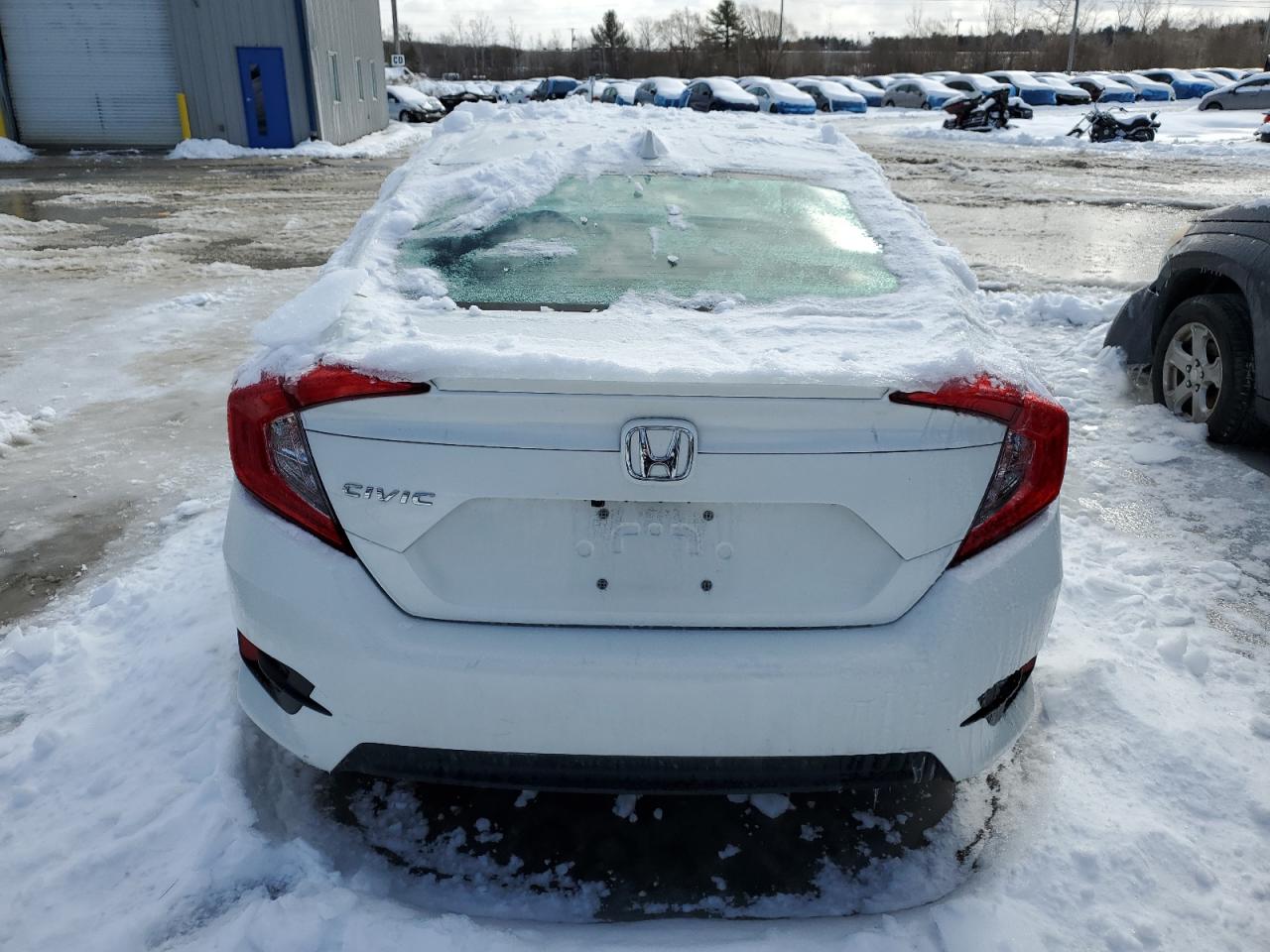 2018 Honda Civic VIN 19XFC1E36JE002841 Copart auction photo, front end / side damage thumbnail 6