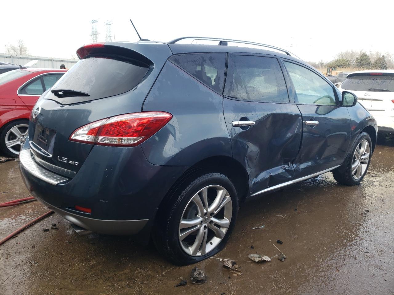 2011 Nissan Murano VIN JN8AZ1MW7BW172870 Copart auction photo, side damage thumbnail 3