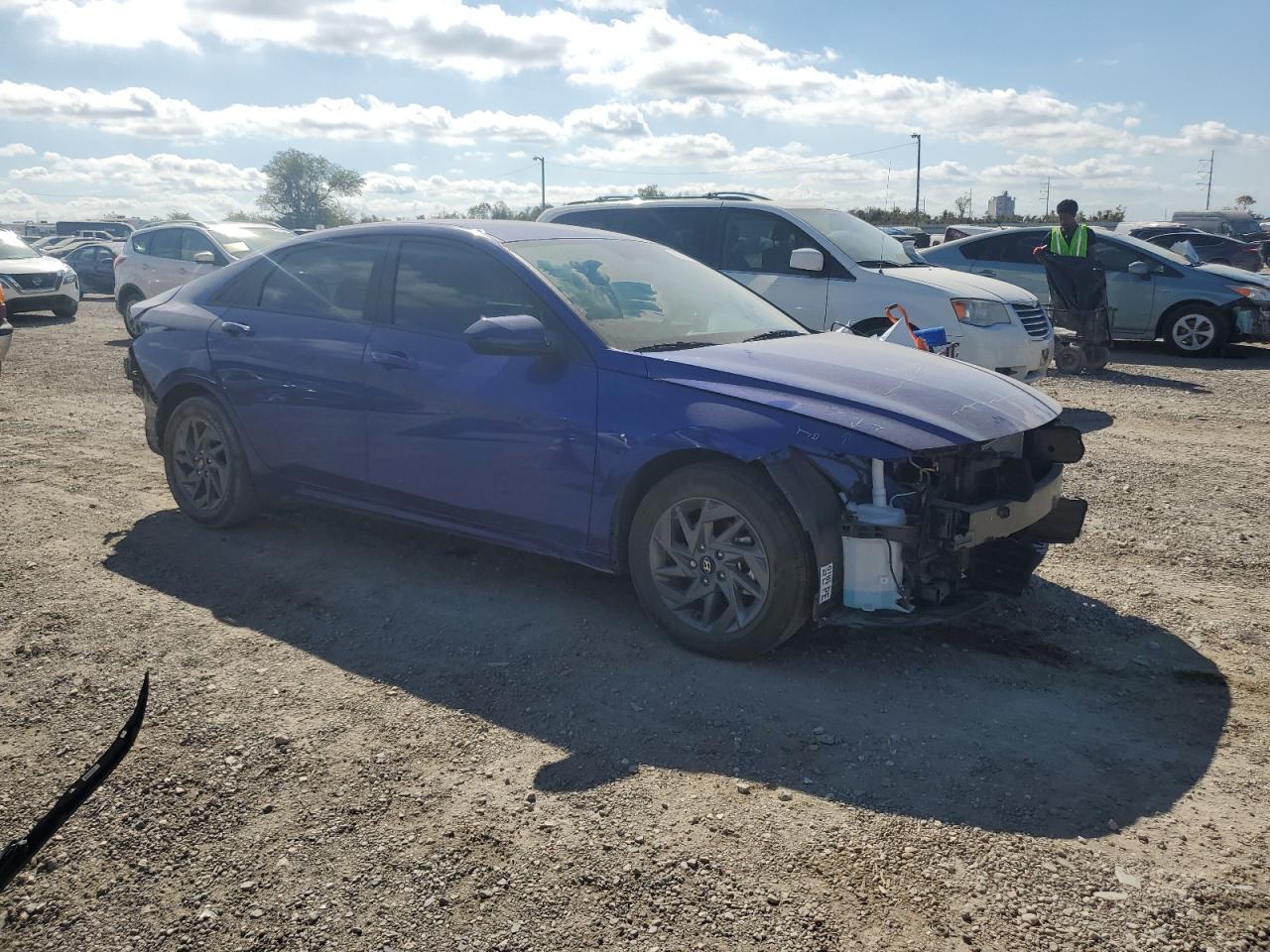 2024 Hyundai Elantra VIN KMHLM4DG2RU791553 Copart auction photo, front end / rear end damage thumbnail 4