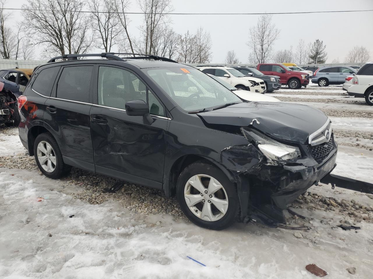 2015 Subaru Forester VIN JF2SJAHC3FH496787 Copart auction photo, front end / side damage thumbnail 4
