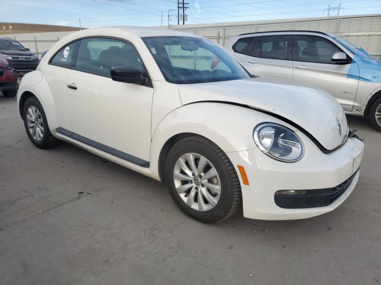 2013 Volkswagen Beetle VIN 3VWFP7AT5DM654385 Copart auction photo, front end / hail damage thumbnail 4