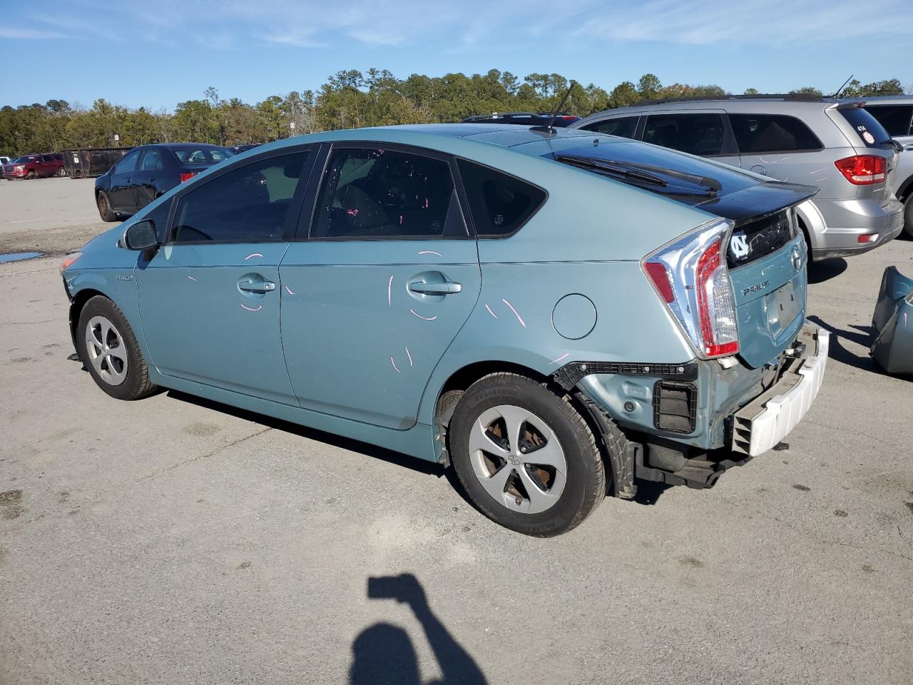2012 Toyota Prius VIN JTDKN3DU6C1564047 Copart auction photo, front end / rear end damage thumbnail 2