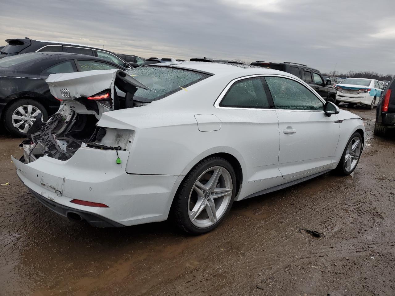 2018 Audi A5 VIN WAU8NAF58JA005369 Copart auction photo, rear end damage thumbnail 3
