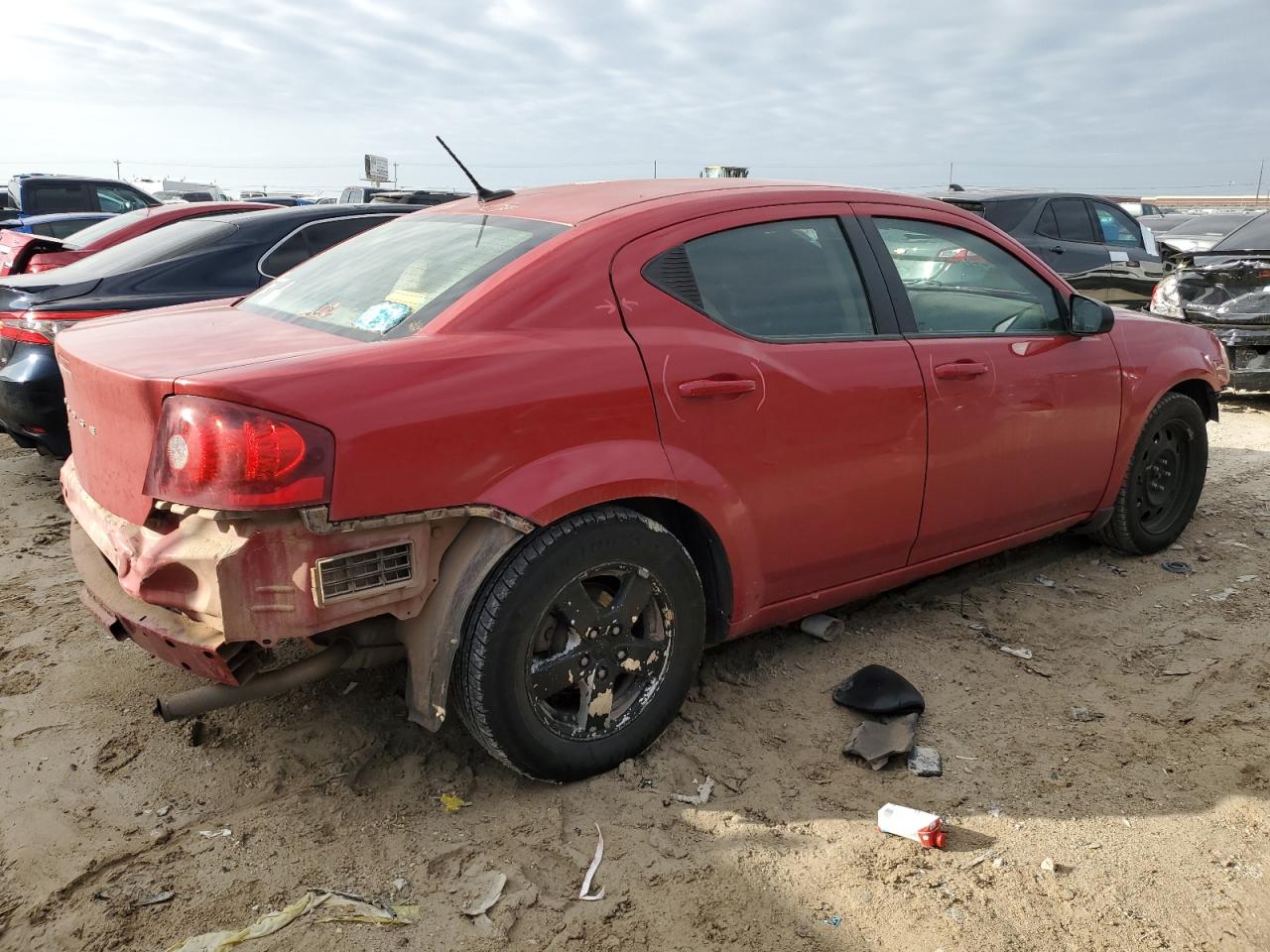 2013 Dodge Avenger VIN 1C3CDZAB7DN588059 Copart auction photo, rear end / front end damage thumbnail 3