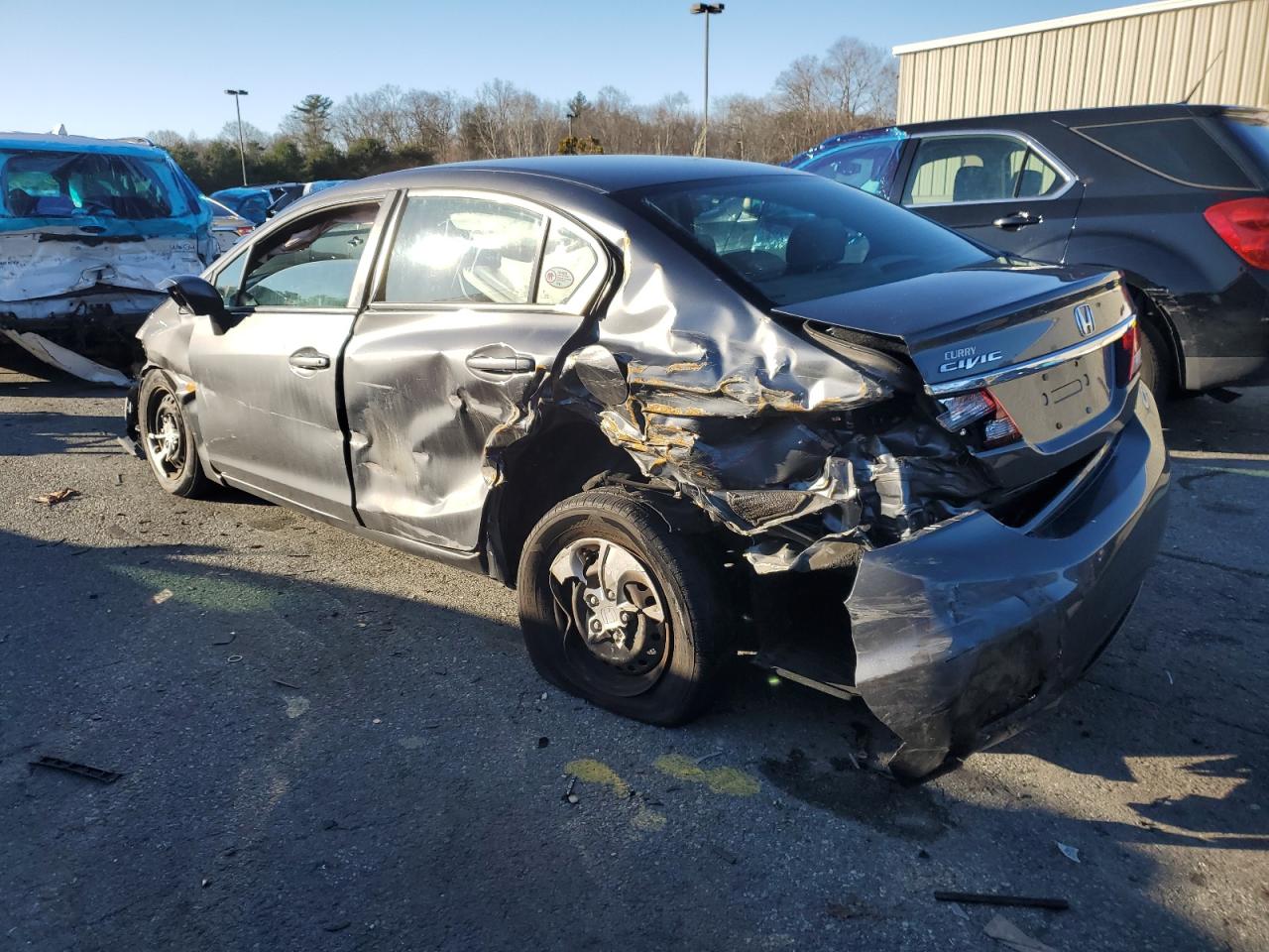 2013 Honda Civic VIN 19XFB2F59DE245492 Copart auction photo, all over damage thumbnail 2