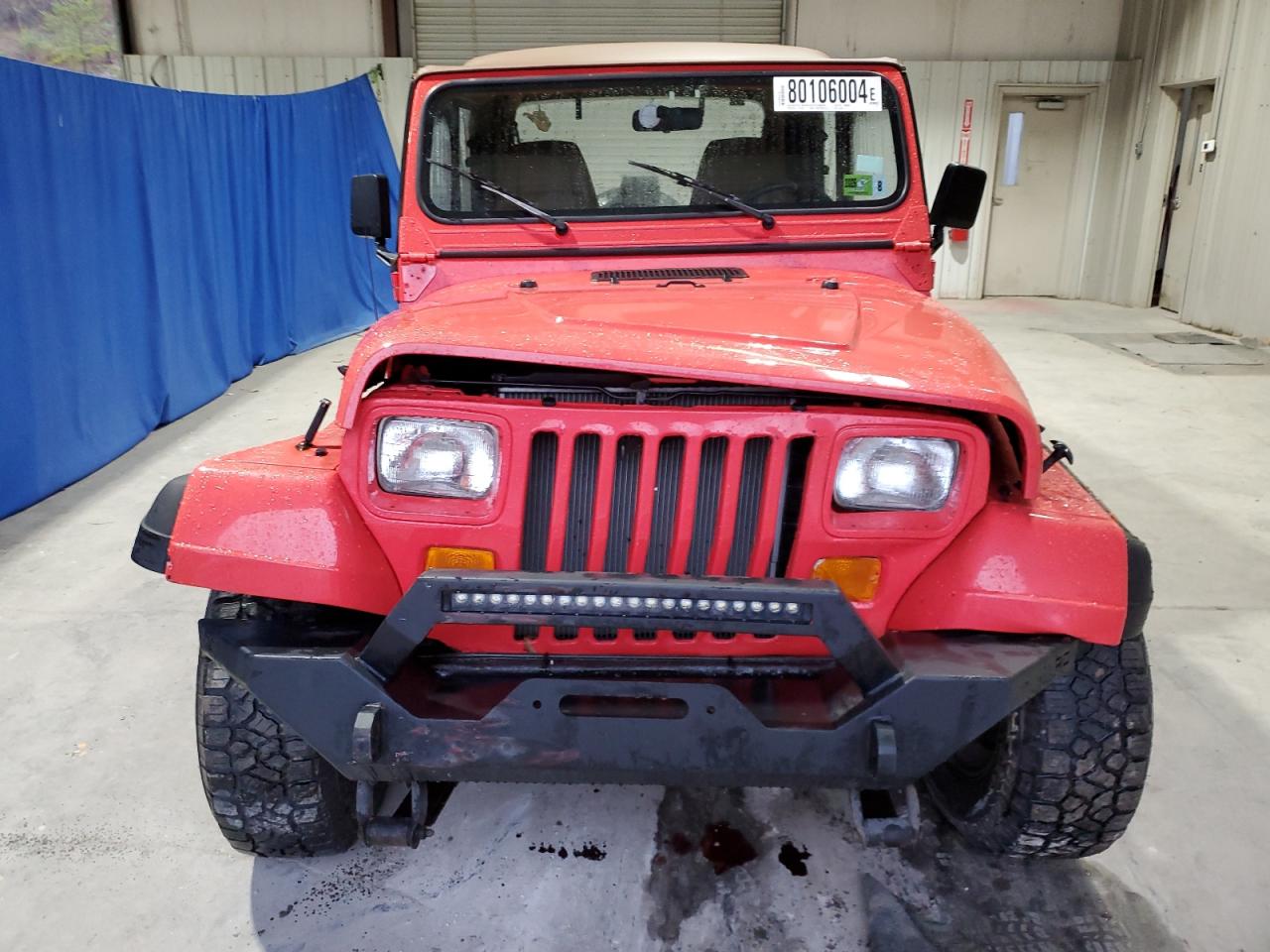 1995 Jeep Wrangler VIN 1J4FY29S5SP230155 Copart auction photo, front end damage thumbnail 5