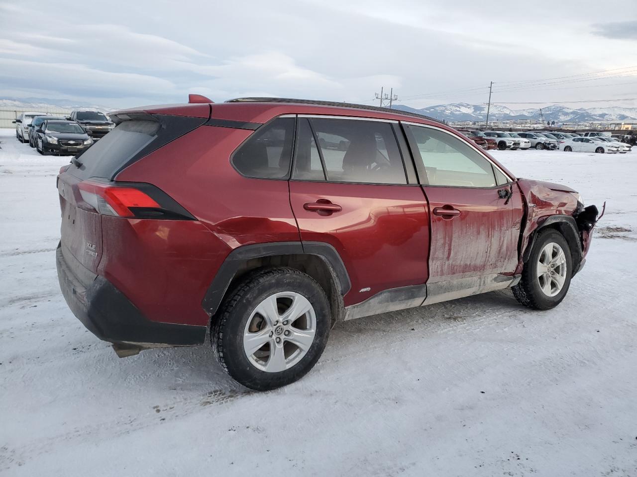 2019 Toyota RAV 4 VIN JTMRWRFV2KD035406 Copart auction photo, front end / minor dent/scratches damage thumbnail 3