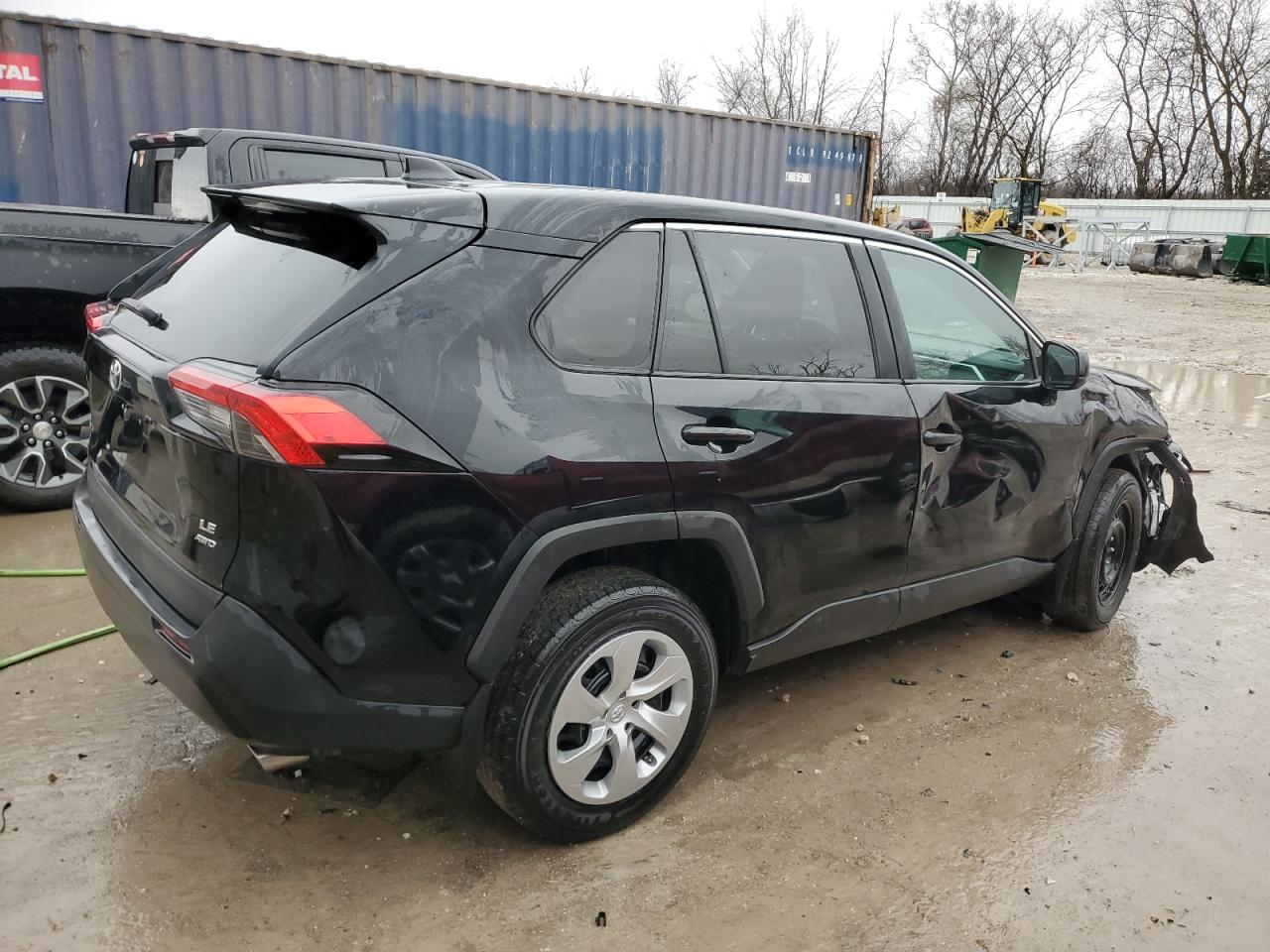 2022 Toyota RAV 4 VIN 2T3F1RFV9NW301142 Copart auction photo, side / front end damage thumbnail 3