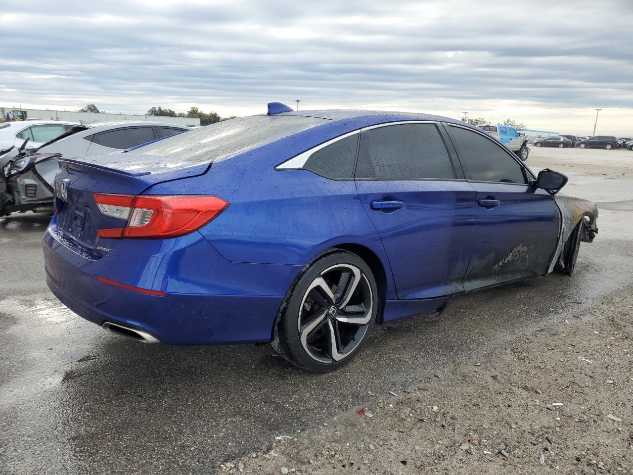 2020 Honda Accord VIN 1HGCV1F30LA106485 Copart auction photo, burn damage thumbnail 3