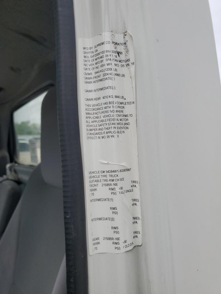 2016 Isuzu NPR VIN 54DB4W1B6GS805897 Copart auction photo, all over / hail damage thumbnail 12