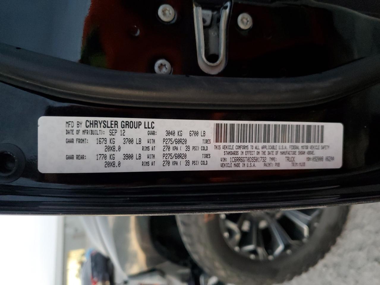 2013 RAM 1500 VIN 1C6RR6GT0DS501732 Copart auction photo, all over / undercarriage damage thumbnail 14