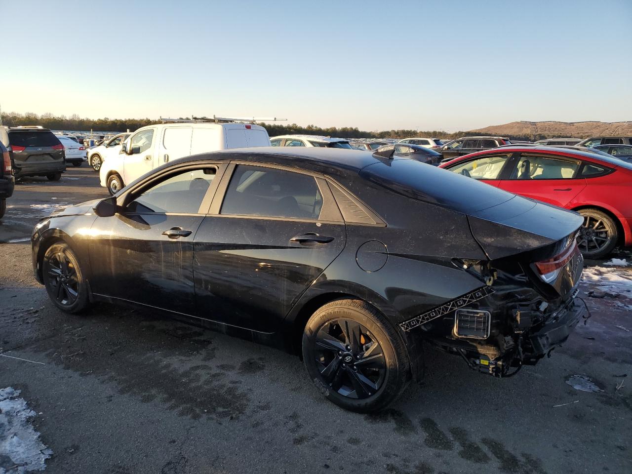 2023 Hyundai Elantra VIN KMHLM4AJ8PU058436 Copart auction photo, rear end damage thumbnail 2