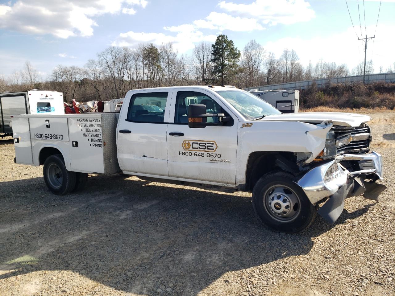 2017 Chevrolet Silverado VIN 1GB4CYCG0HF192145 Copart auction photo, front end / side damage thumbnail 4