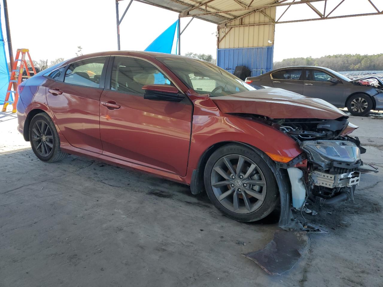 2019 Honda Civic VIN JHMFC1F36KX001882 Copart auction photo, front end / rear end damage thumbnail 4