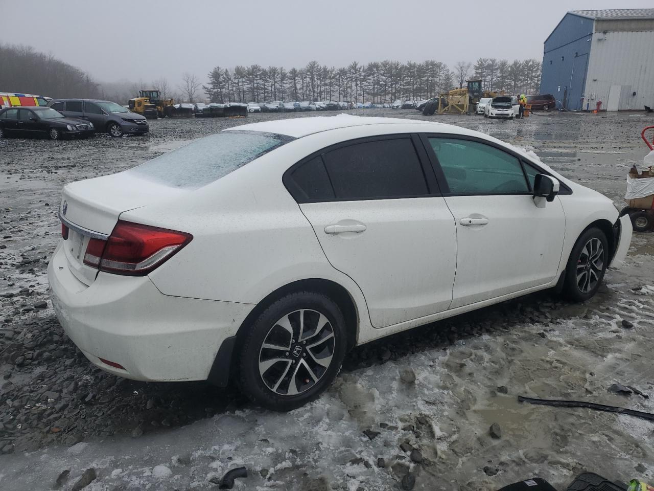 2014 Honda Civic VIN 2HGFB2F81EH555007 Copart auction photo, front end / side damage thumbnail 3