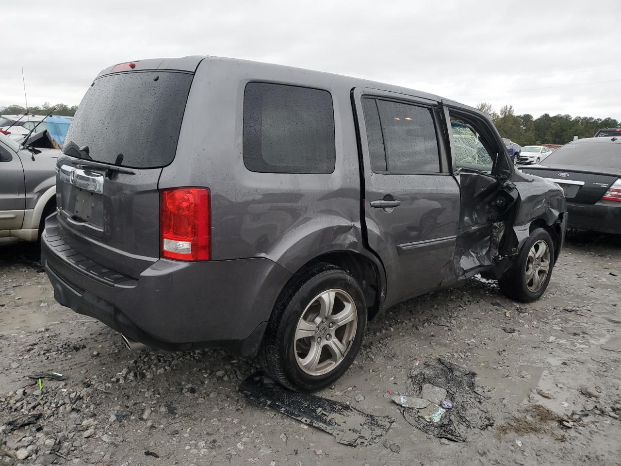 2014 Honda Pilot VIN 5FNYF3H56EB028512 Copart auction photo, side damage thumbnail 3