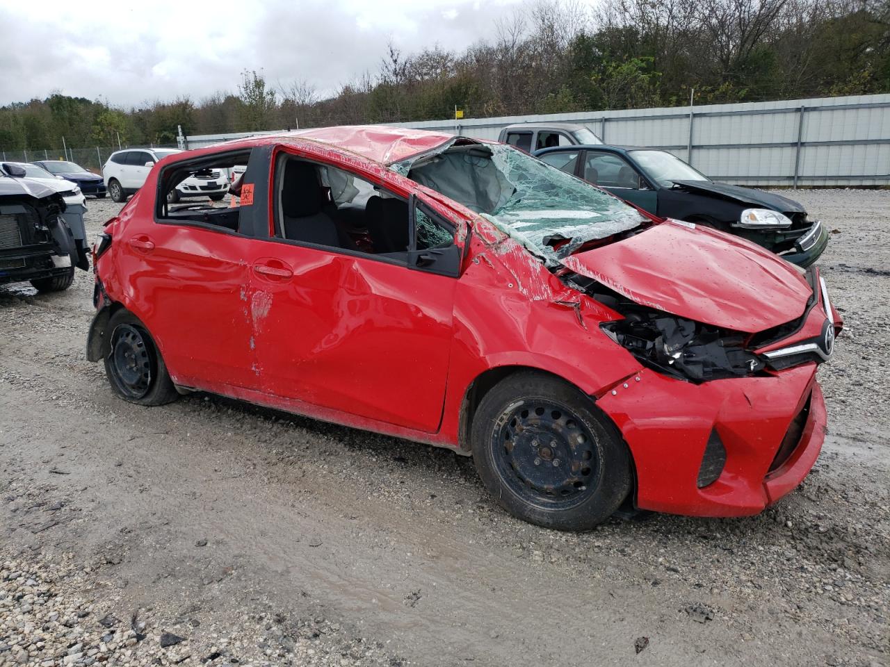 2016 Toyota Yaris VIN VNKKTUD33GA068011 Copart auction photo, rollover damage thumbnail 4