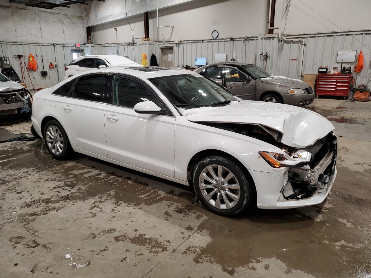 2014 Audi A6 VIN WAUCFAFC8EN162694 Copart auction photo, front end damage thumbnail 4