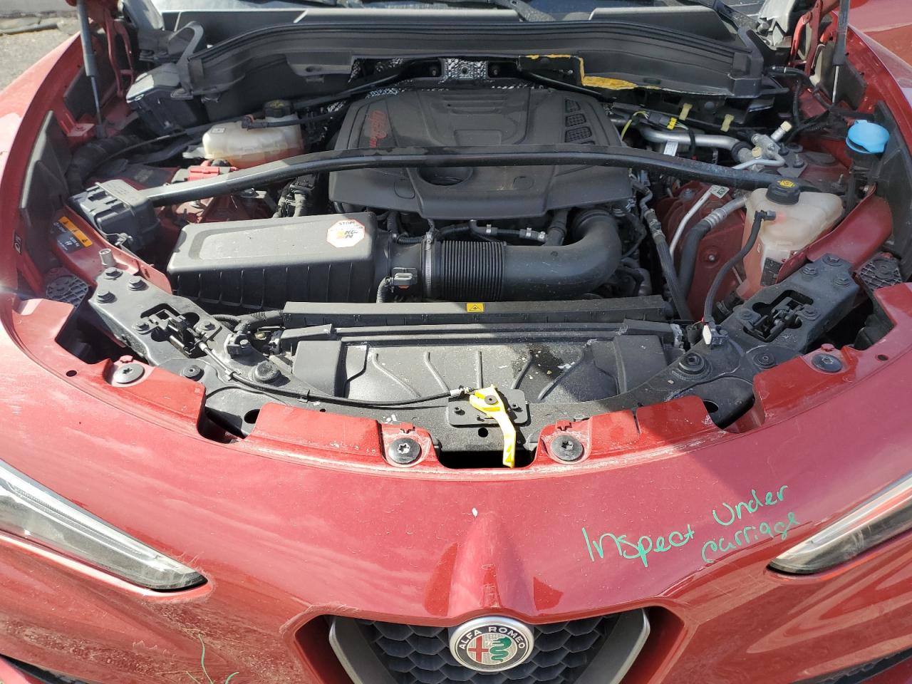 2018 Alfa Romeo Stelvio VIN ZASFAKNN4J7B75102 Copart auction photo, undercarriage / minor dent/scratches damage thumbnail 12