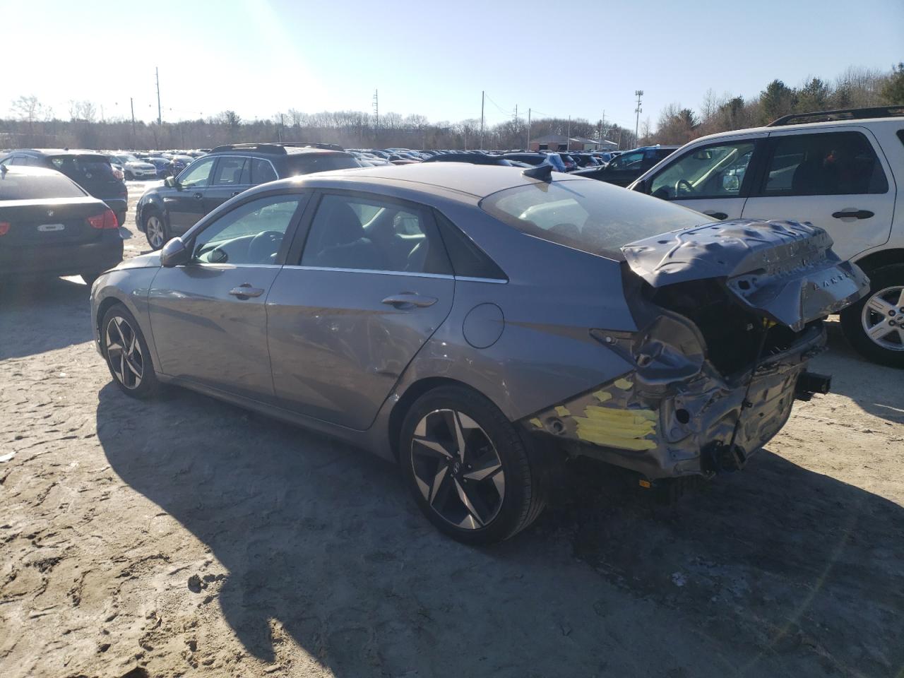2023 Hyundai Elantra VIN KMHLN4AJ4PU057183 Copart auction photo, rear end / side damage thumbnail 2