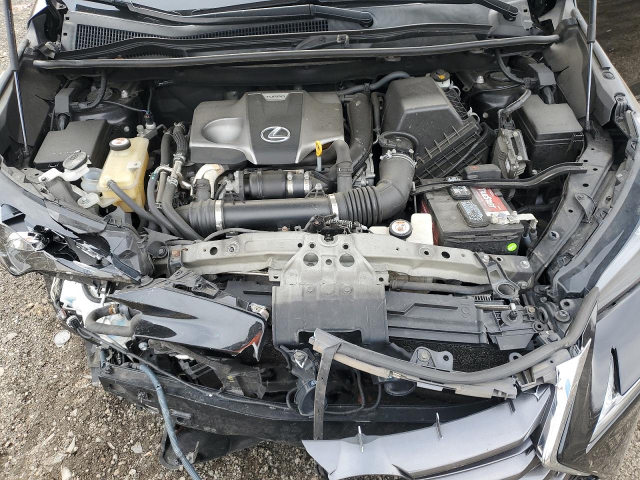 2017 Lexus NX VIN JTJBARBZ3H2133225 Copart auction photo, front end / undercarriage damage thumbnail 14