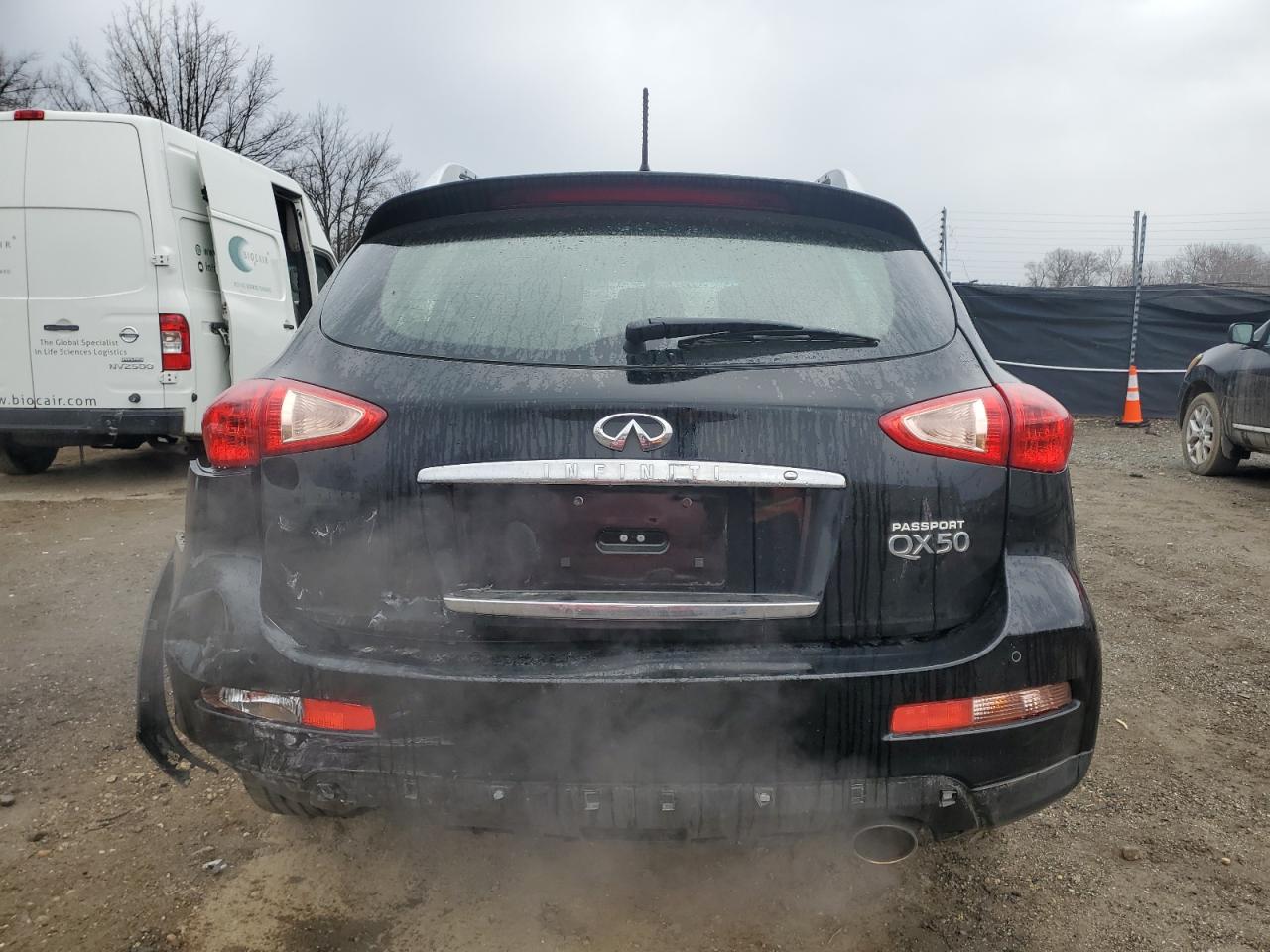 2016 Infiniti QX50 VIN JN1BJ0RR5GM262044 Copart auction photo, rear end / minor dent/scratches damage thumbnail 6